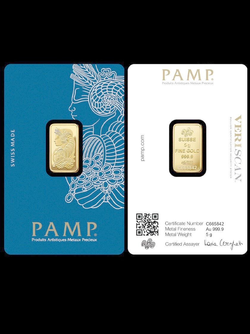 PAMP 5 Gram Gold Bar